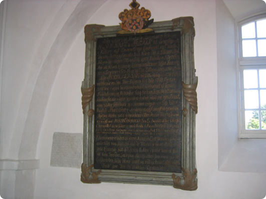 Hans de Hofman epitaph in Nebsager church