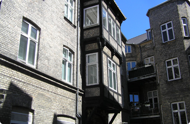 Courtyard, Niels Jacobsen house in Randers